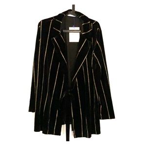 Blazer - black and gold stripes